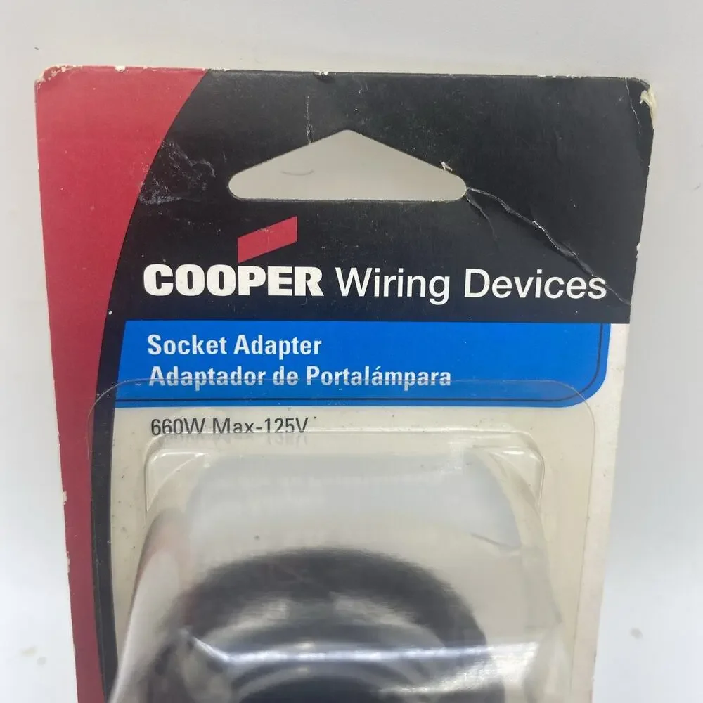 Light Socket Adapters Cooper Wiring Devices 660W Max 125V 715DJ-N